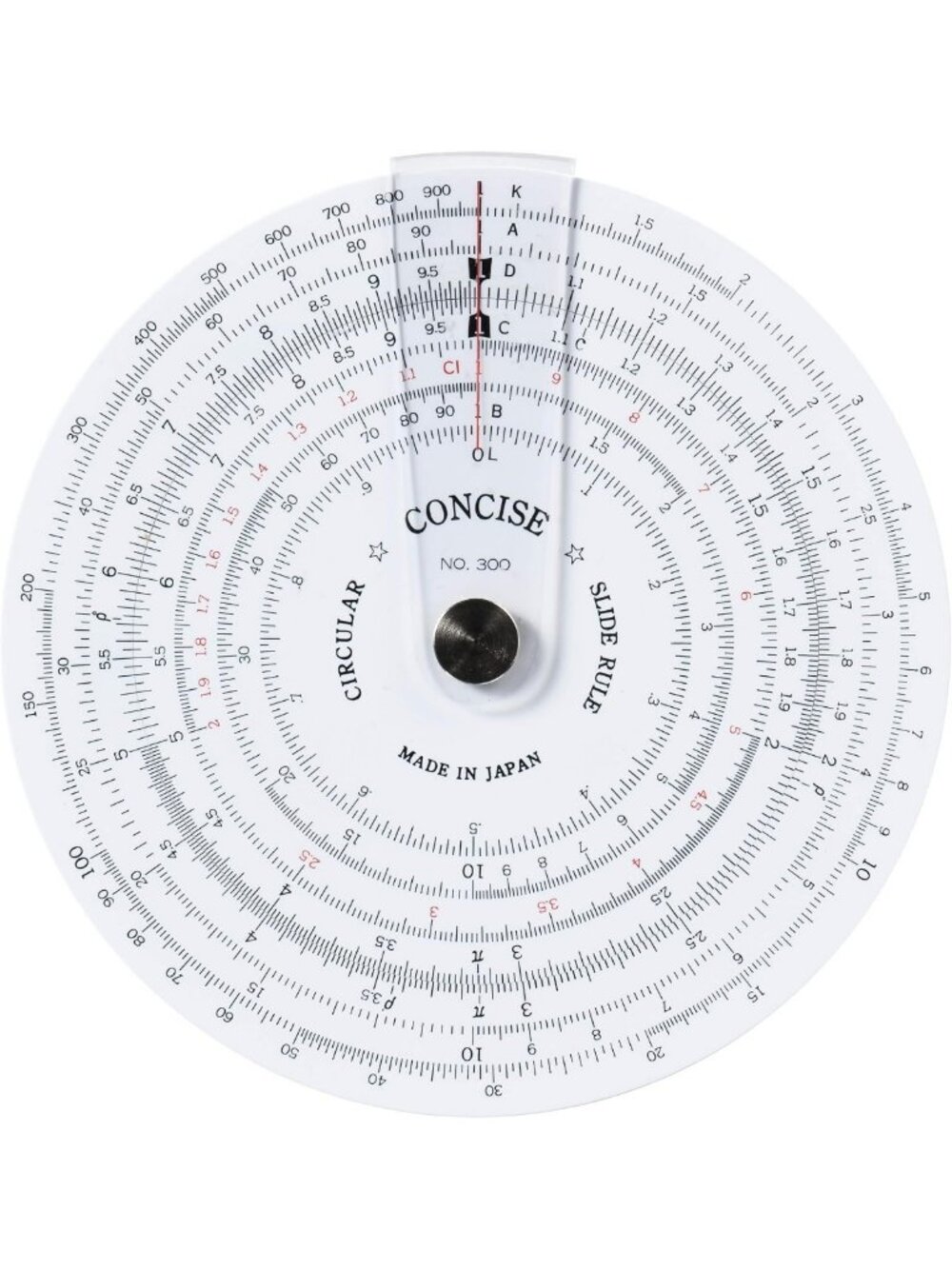 Compact Circular Calculator Ruler - Precision Measurement Tool for Easy